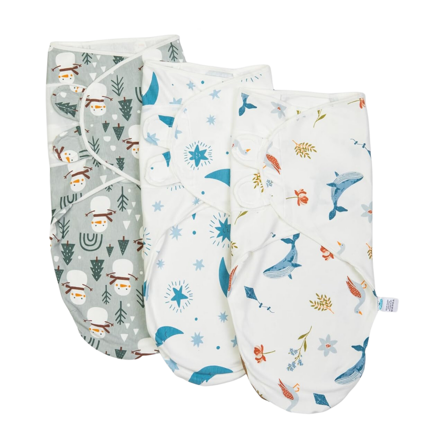 Swaddle Wrap Set of Three - Shades of Blue