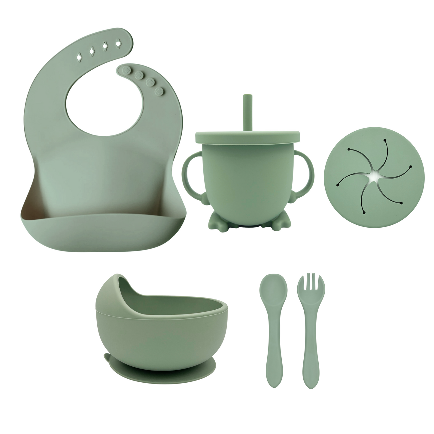 7-Piece Silicone Baby Feeding Set