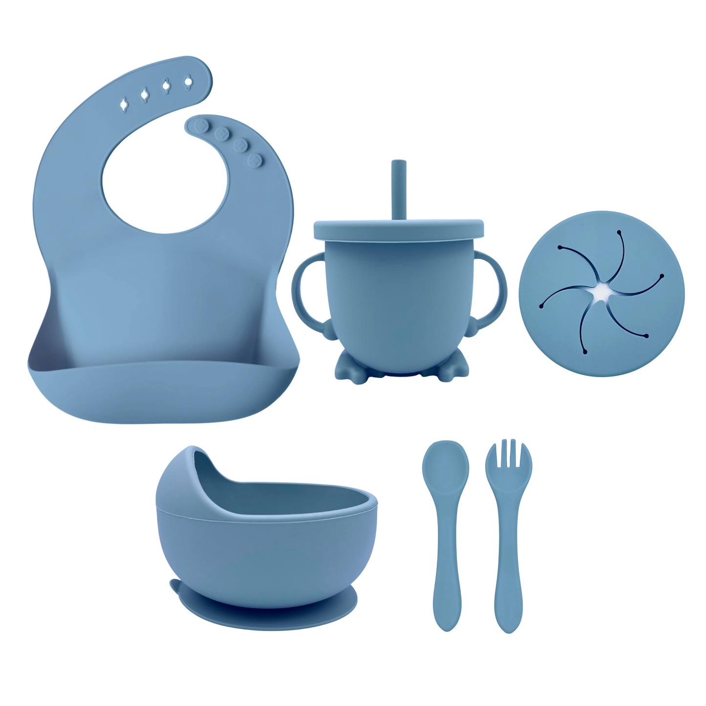 7-Piece Silicone Baby Feeding Set