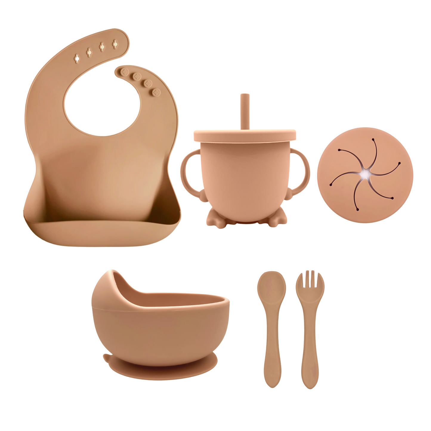 7-Piece Silicone Baby Feeding Set