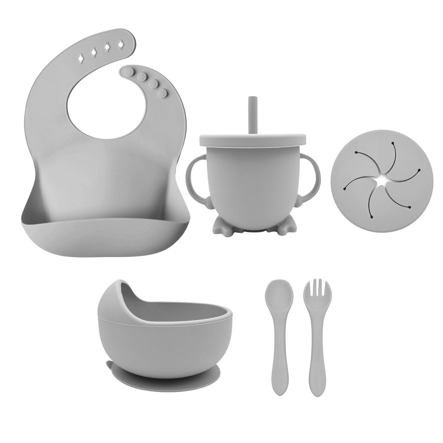 7-Piece Silicone Baby Feeding Set