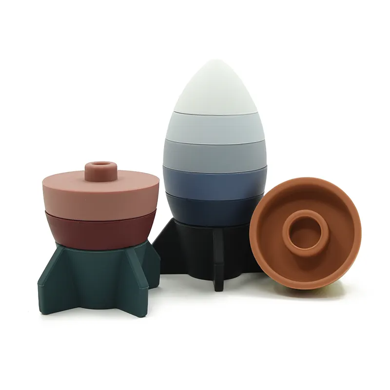 Rocket Silicone Stacker - Shades of Blue