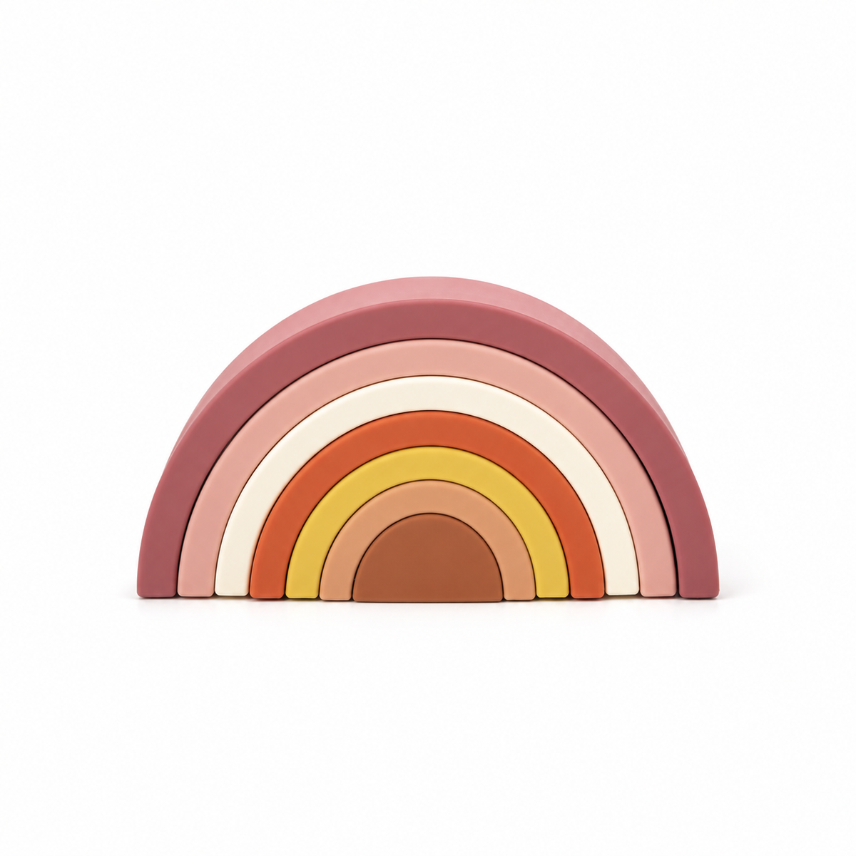 Rainbow Silicone Stacker - Blush