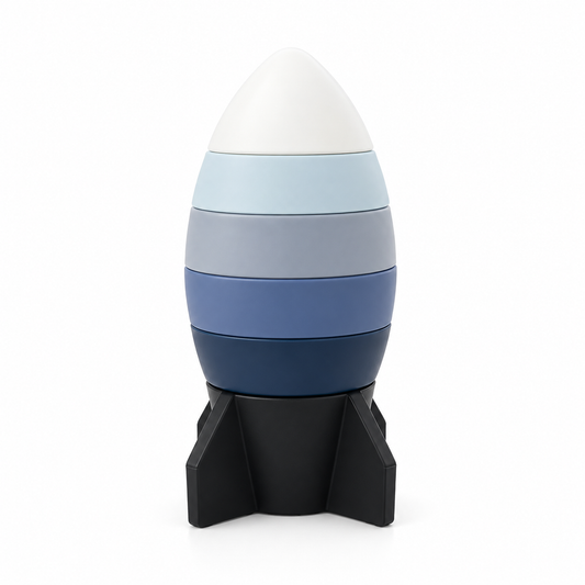 Rocket Silicone Stacker - Shades of Blue