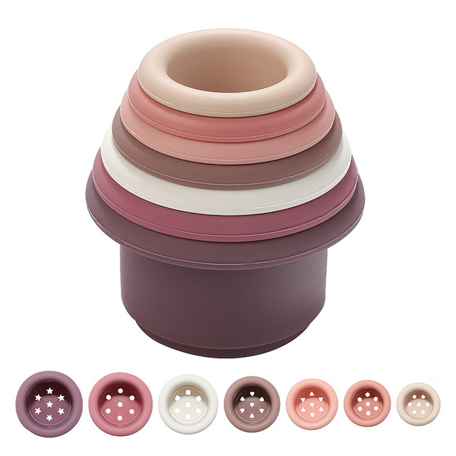 Stacking Shape Cups - Blush