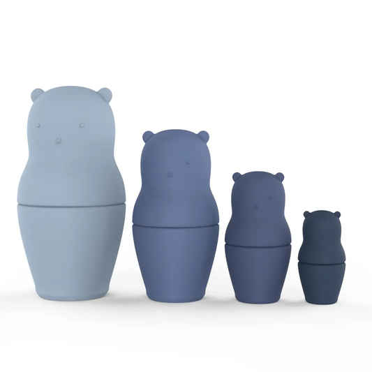 Silicone Nesting Bears - Shades of Blue