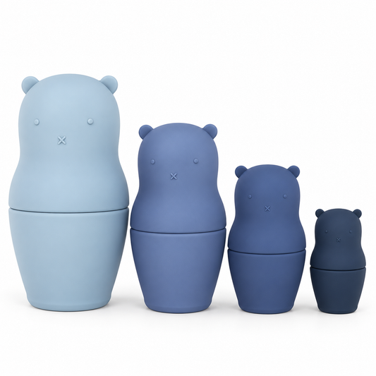 Silicone Nesting Bears - Shades of Blue