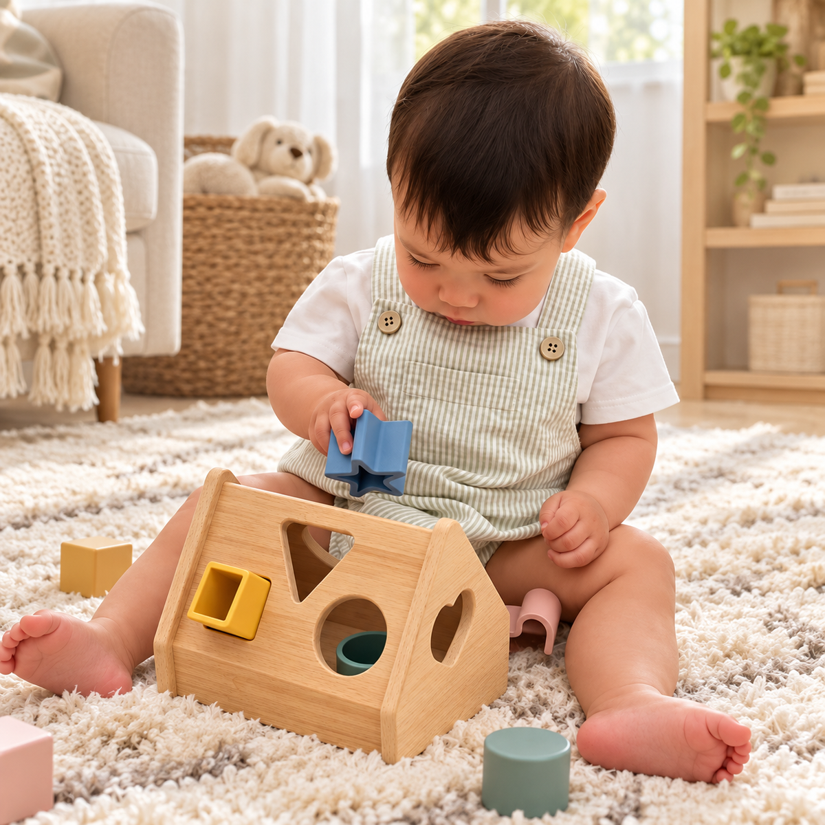 Bamboo House Silicone Shape Sorter