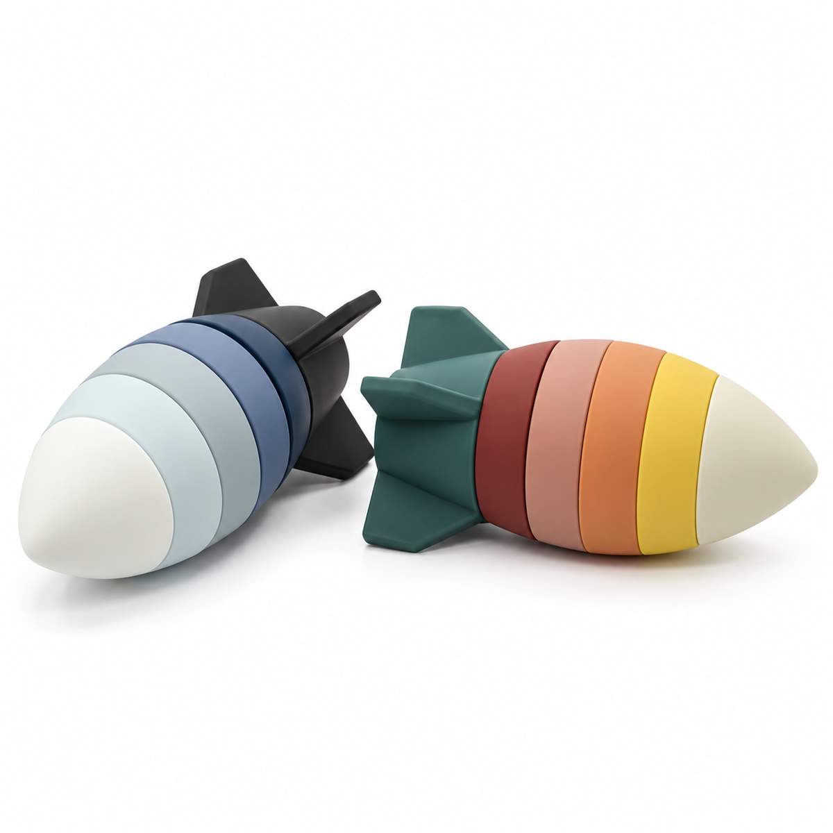 Rocket Silicone Stacker - Shades of Blue