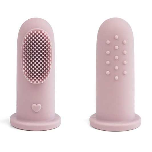 Silicone Finger Toothbrush Set - Pink