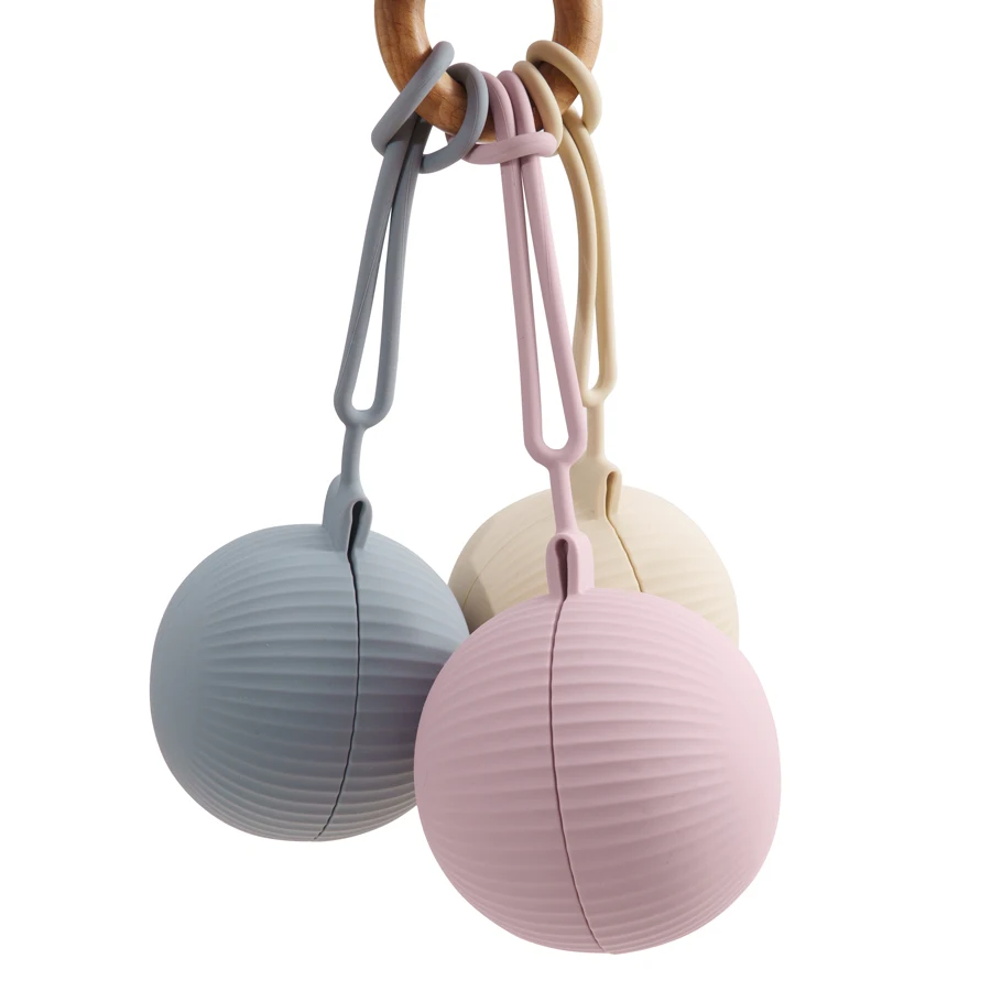 Silicone Pacifier Holder Ball Case - Oat