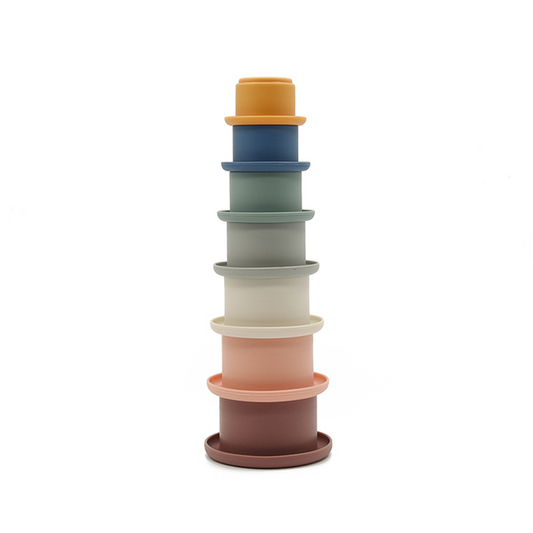 Silicone Stacking Shape Cups - Retro