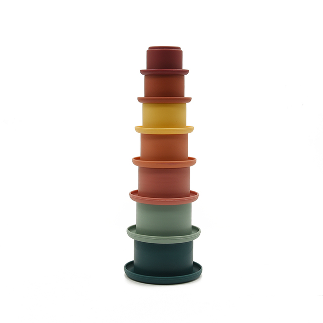 Silicone Stacking Shape Cups - Autumn