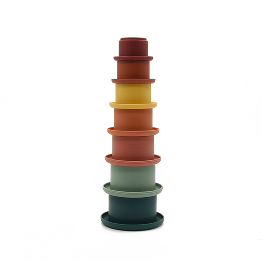 Silicone Stacking Shape Cups - Autumn