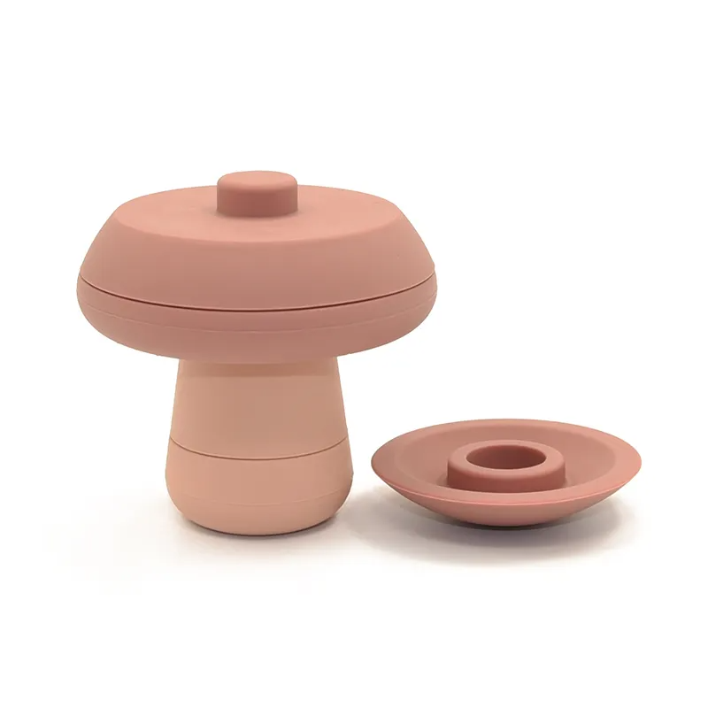 Mushroom Shades of Pink Silicone Stacker