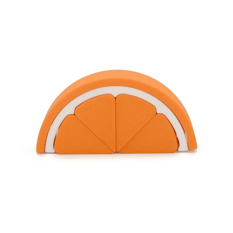 Orange Slice Silicone Stacker