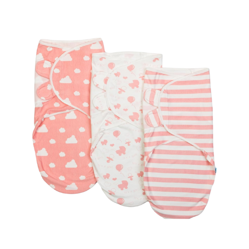 Swaddle Wrap Set of Three - Pink