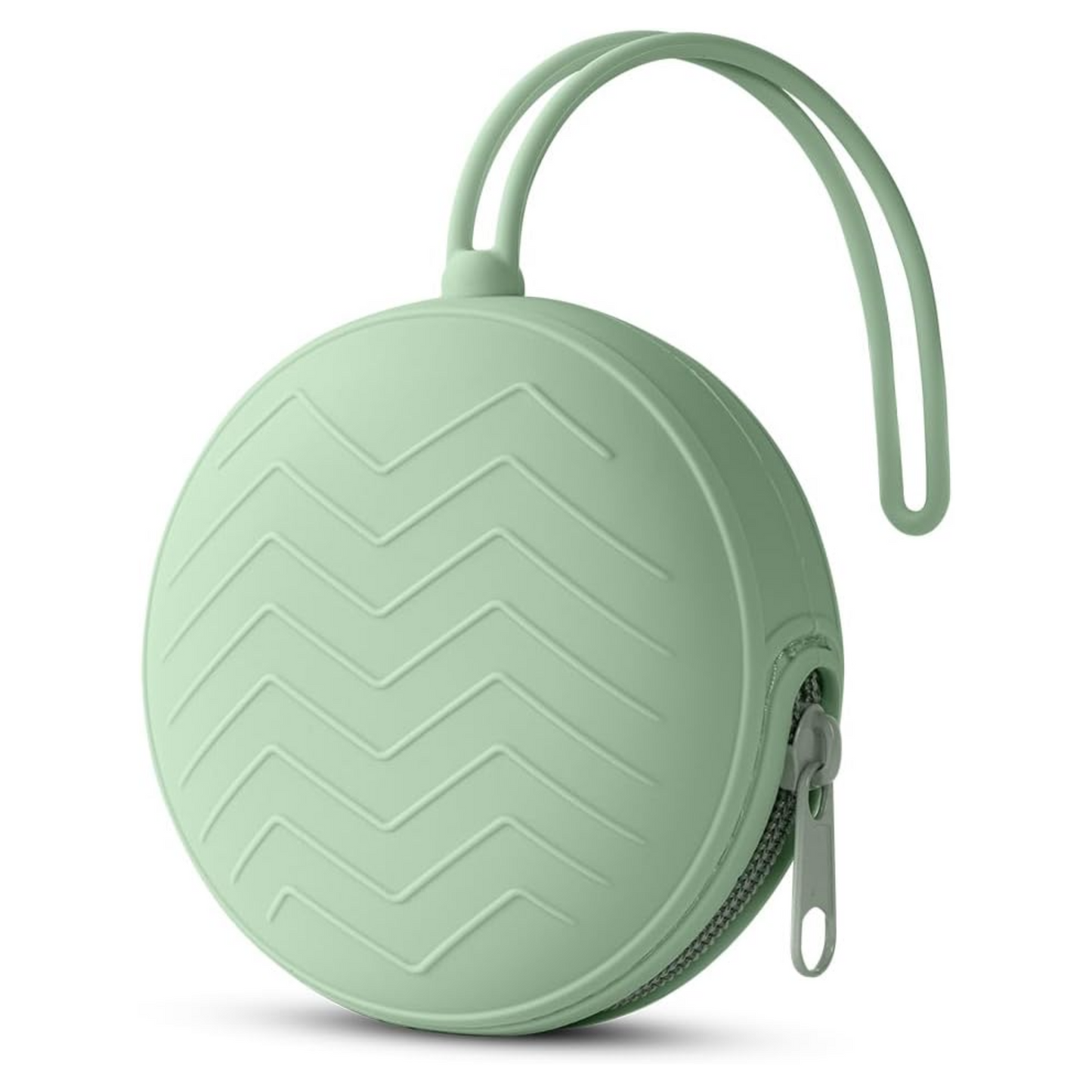 Silicone Pacifier Holder Zipper Case - Sage