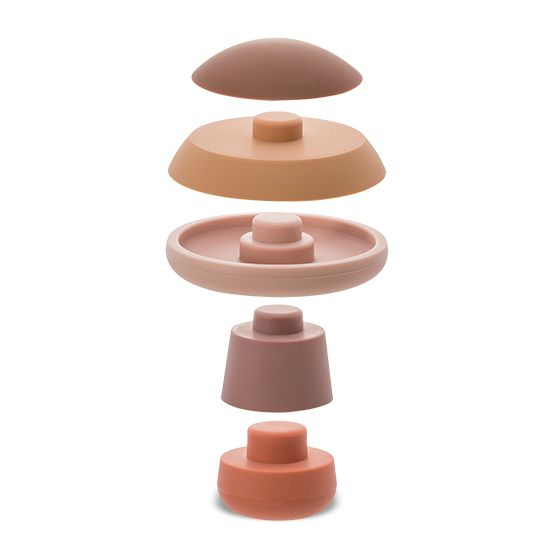 Mushroom Shades of Brown Silicone Stacker