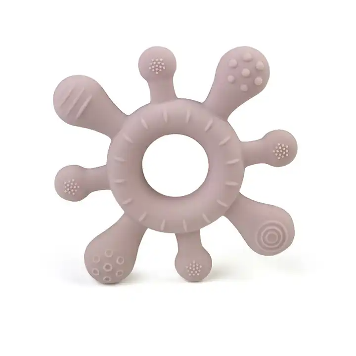 Multi-Textured Silicone Teether - Blush