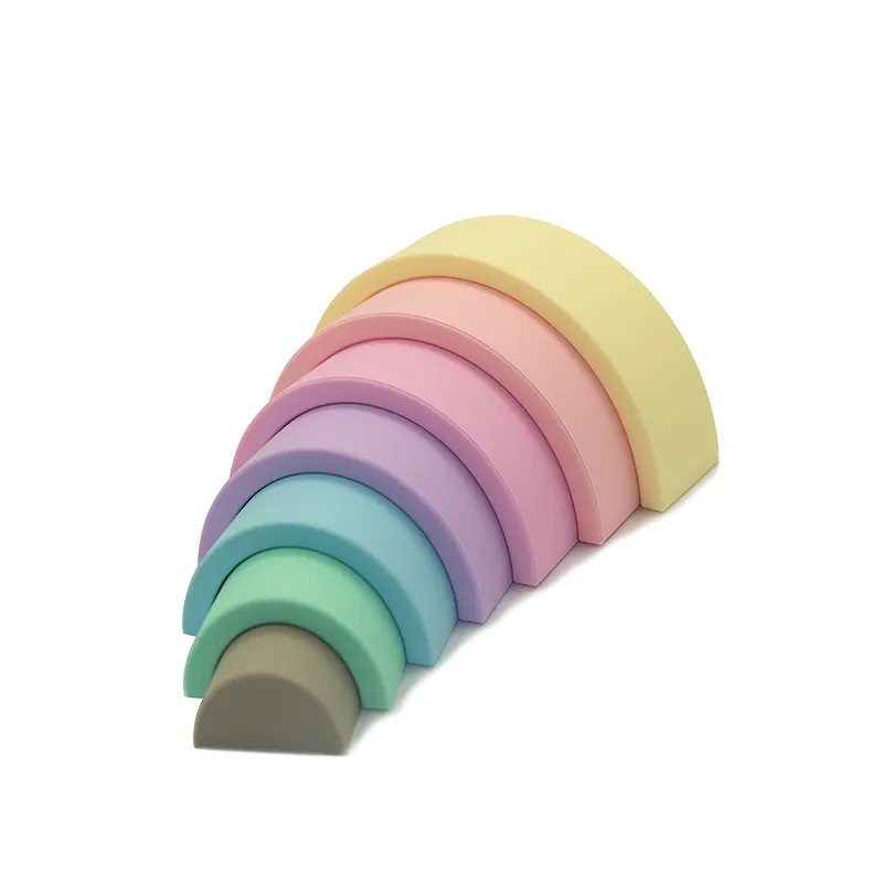 Rainbow Silicone Stacker - Pastel