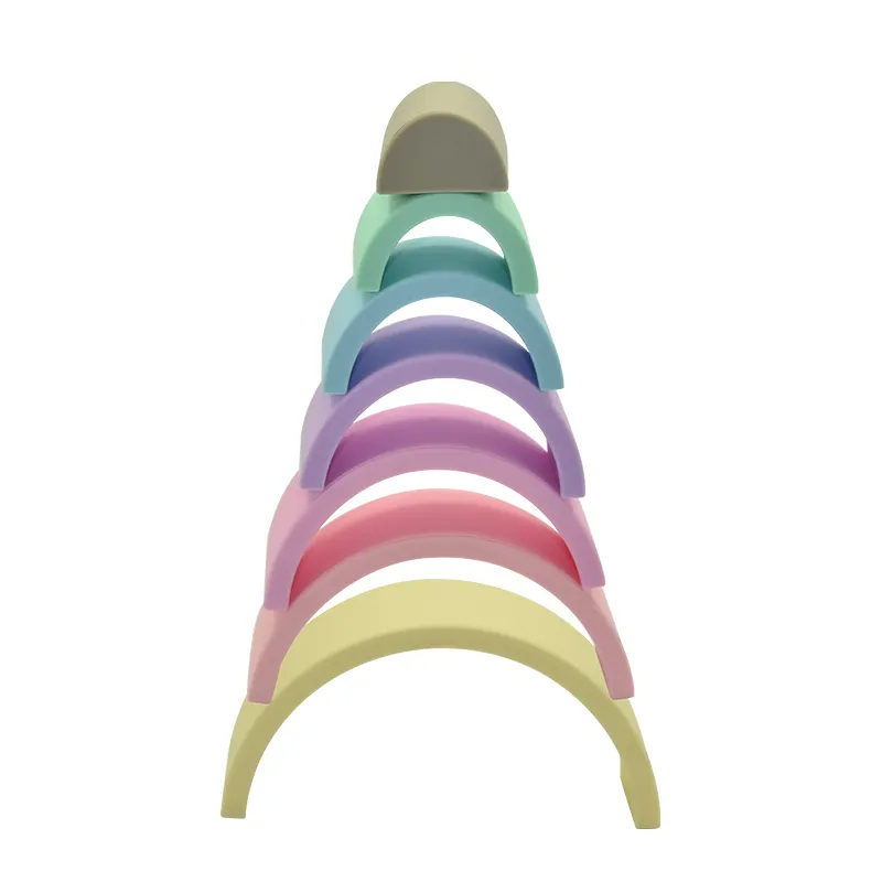 Rainbow Silicone Stacker - Pastel