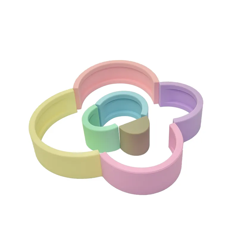 Rainbow Silicone Stacker - Pastel