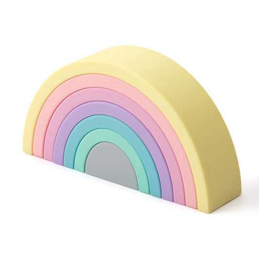 Rainbow Silicone Stacker - Pastel