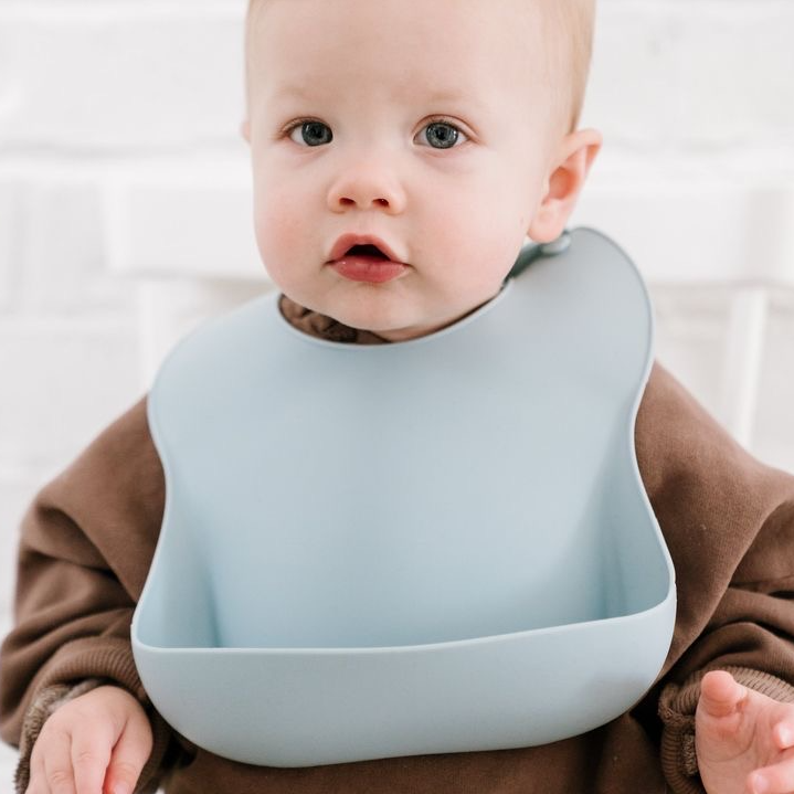 Silicone Baby Bib - Blue