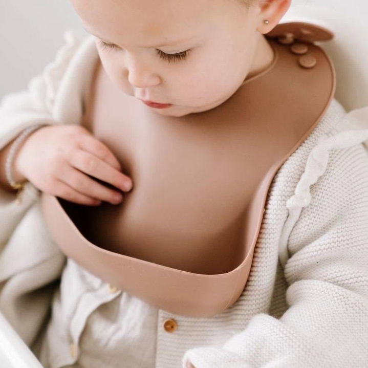 Silicone Baby Bib - Sand