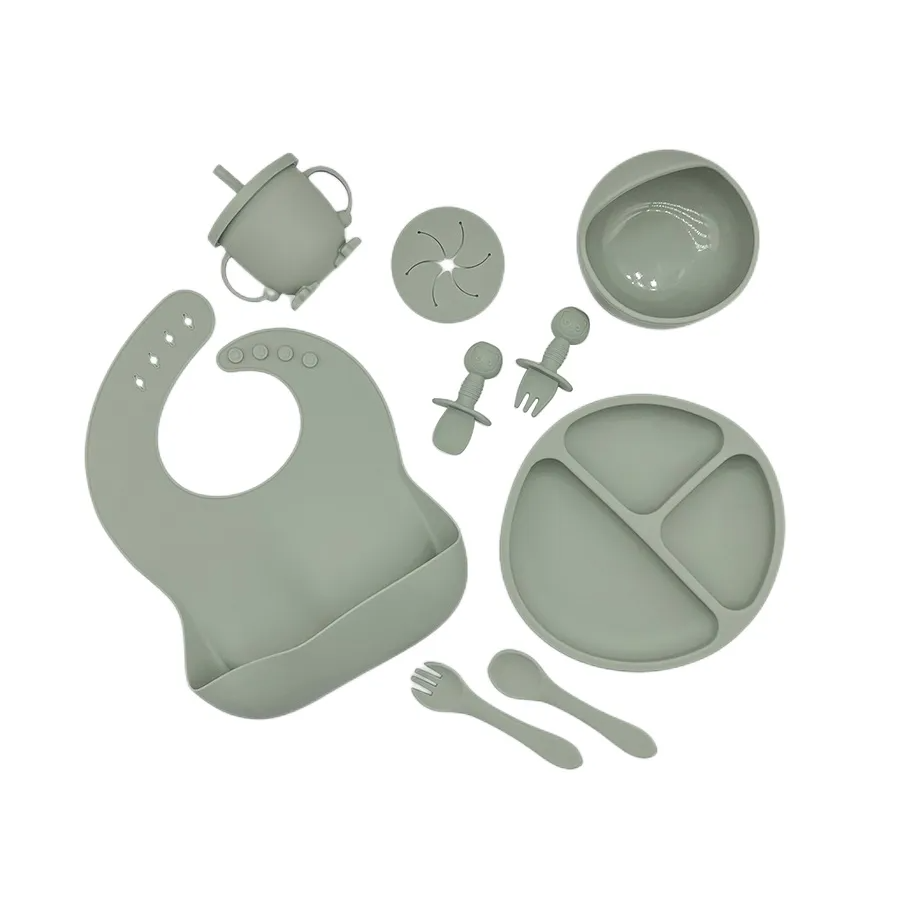 10-Piece Silicone Baby Feeding Set