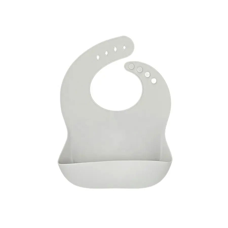 Silicone Baby Bib - Grey