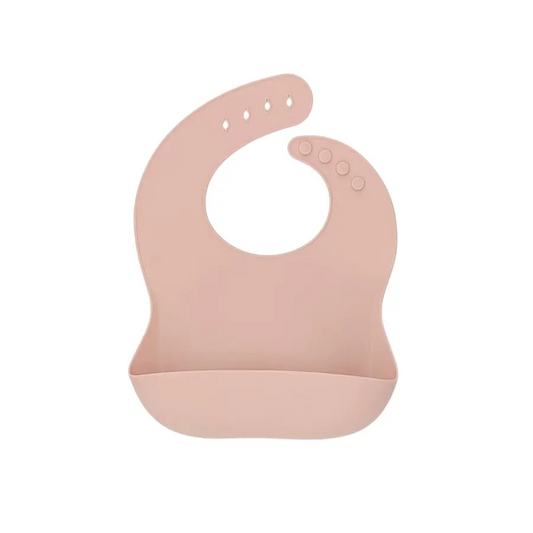 Silicone Baby Bib - Light Pink