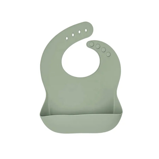 Silicone Baby Bib - Sage