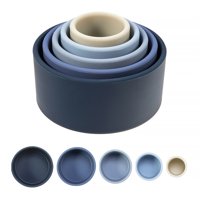 Silicone Bowl Stacker - Shades of Blue